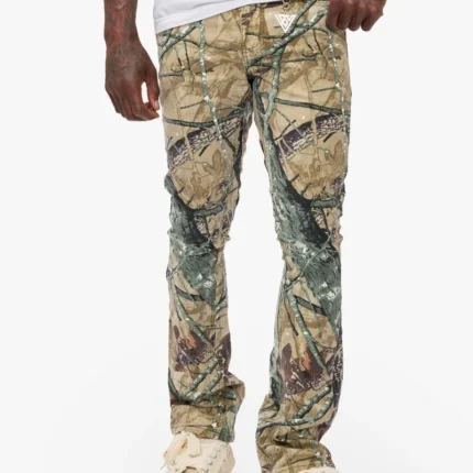 Hazard Forest Camo Stacked Jeans