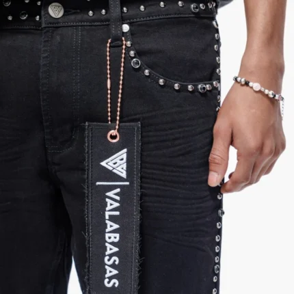 Mite Jet Black Stacked Jeans