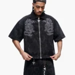 Obsidian Twins Denim Zip Up Black Wash