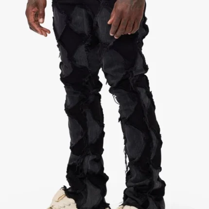 Pocket Black Grey Stacked Jeans g