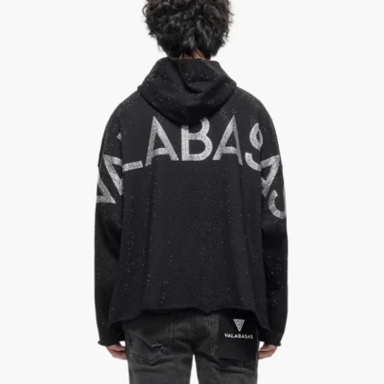 Poppin Black Rhinestone Hoodie