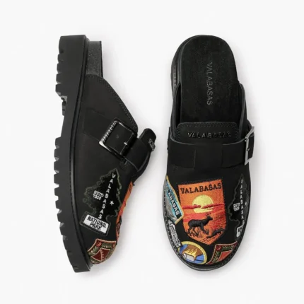 Vanguard Patterned Mule Black
